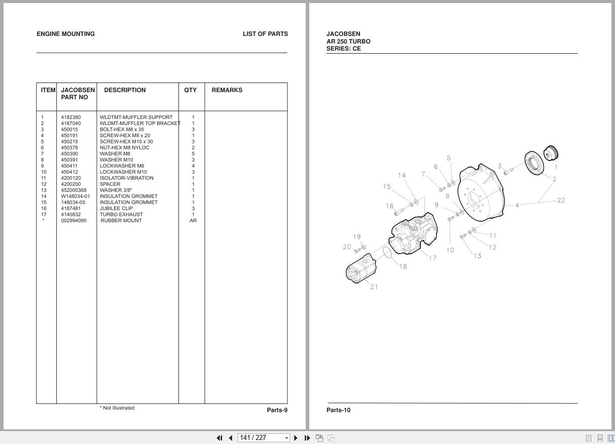 Jacobsen Mower AR250 TURBO Parts Maintenance Manual 24490GR5 2003 EN FR DE IT NL (3)