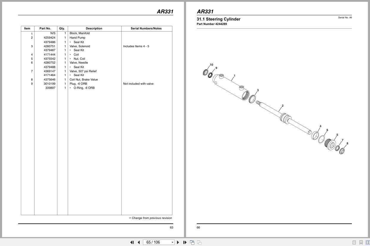 Jacobsen Mower AR331 Parts Manual 679460 F 2025 (2)