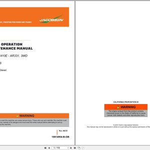 Jacobsen Mower AR331 Safety Operation Maintenance Manual 10014954 B GB 2023 (1)