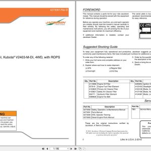 Jacobsen Mower AR522 Parts Manual 4273091 B 2015 (1)