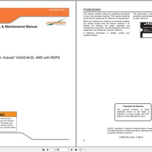 Jacobsen Mower AR522 Safety Operation Maintenance Manual 4273092 A 2013 (1)