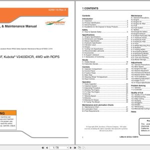Jacobsen Mower AR522 Safety Operation Maintenance Manual 4299116 A 2014 (1)