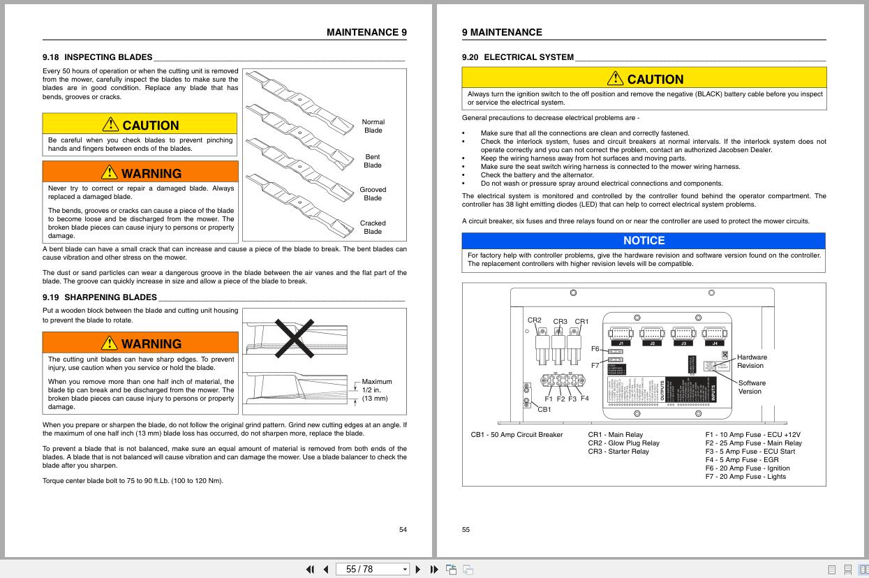 Jacobsen Mower AR522 Safety Operation Maintenance Manual 4299116 A 2014 (2)