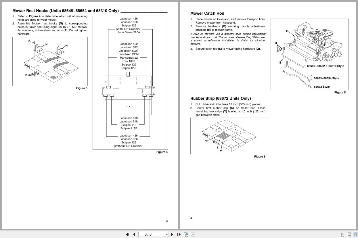 Jacobsen Mower Caddy Mounting Kit Instruction Sheet 2701021 B 2007 (2)