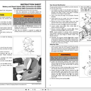 Jacobsen Mower ECLIPSE 322 Conversion Kit 62827 63353 Instruction Sheet 4257274 A (1)