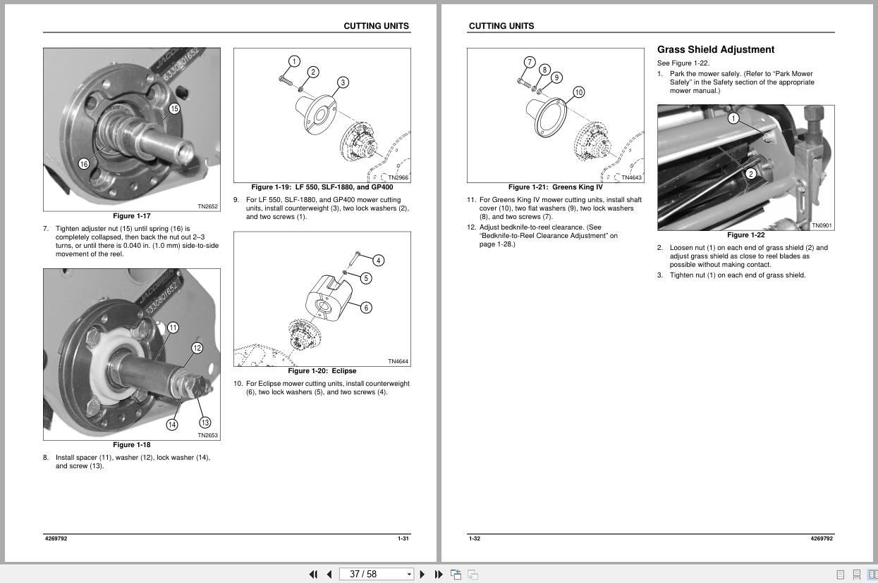 Jacobsen Mower ECLIPSE 322 ECLIPSE2 LF550 557 LF570 577 Technical Repair Manual 4269792 (2)