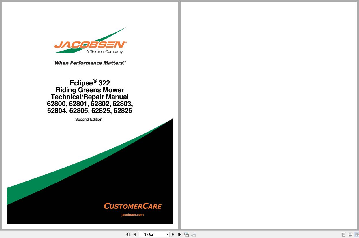 Jacobsen Mower ECLIPSE 322 Technical Repair Manual 4271491 EN RP P1 2012 (1)
