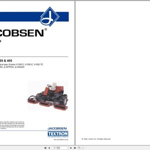 Jacobsen Mower Fairway 250 305 405 Parts Maintenance Manual 24340GR0 2000 (1)