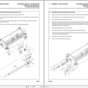 Jacobsen Mower Fairway 250 305 405 Rear Roller Brush Kits Instruction Sheet 24777G Gb 2006 (2)