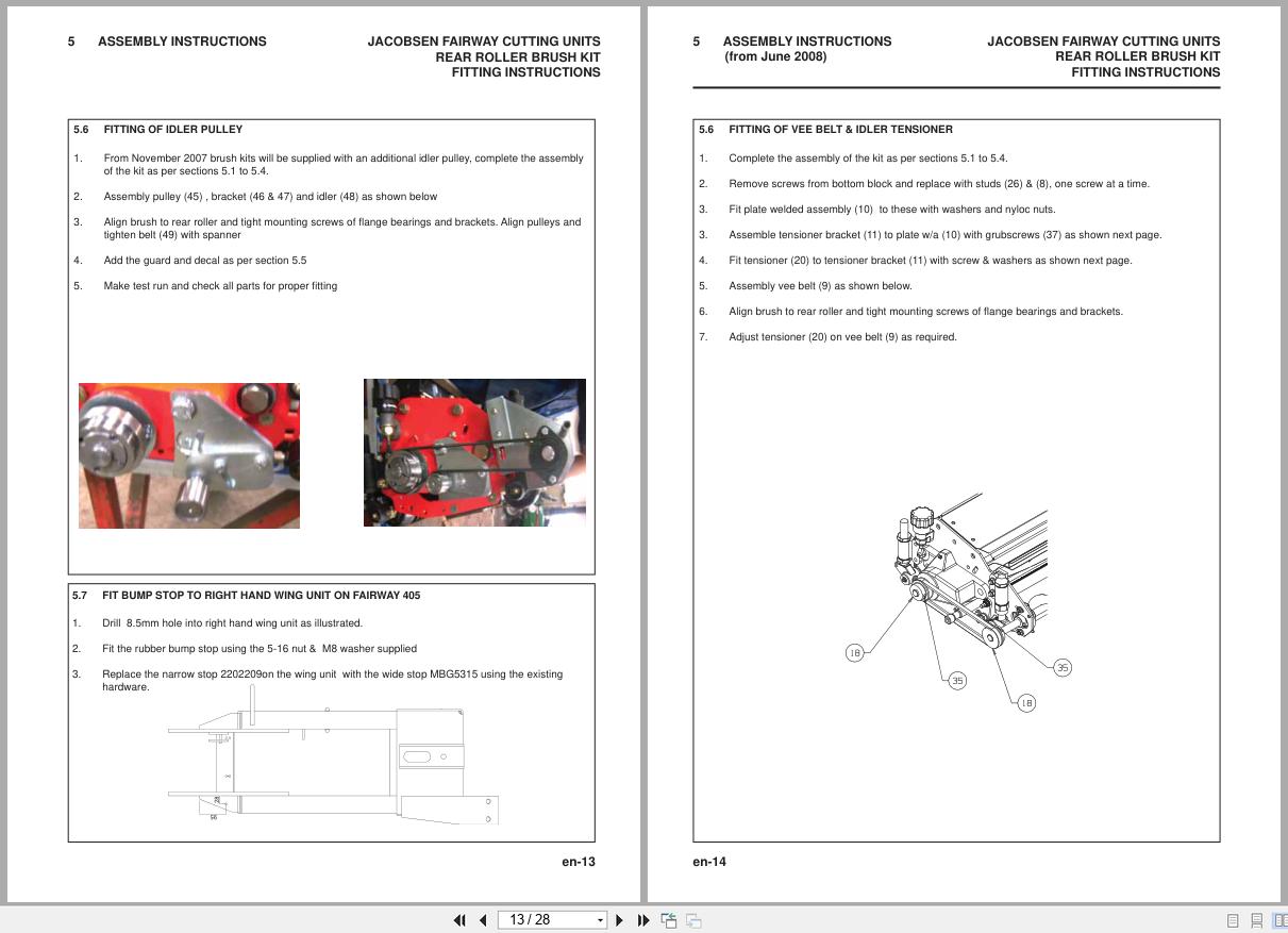 Jacobsen Mower Fairway 250 Field Kit Fitting Instructions 24777G GB R5 2013 (2)