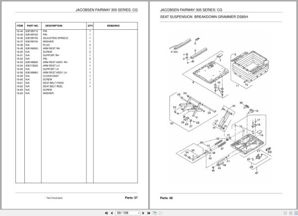 Jacobsen Mower Fairway 305 Parts Manual 24867G R0 2010 (2)
