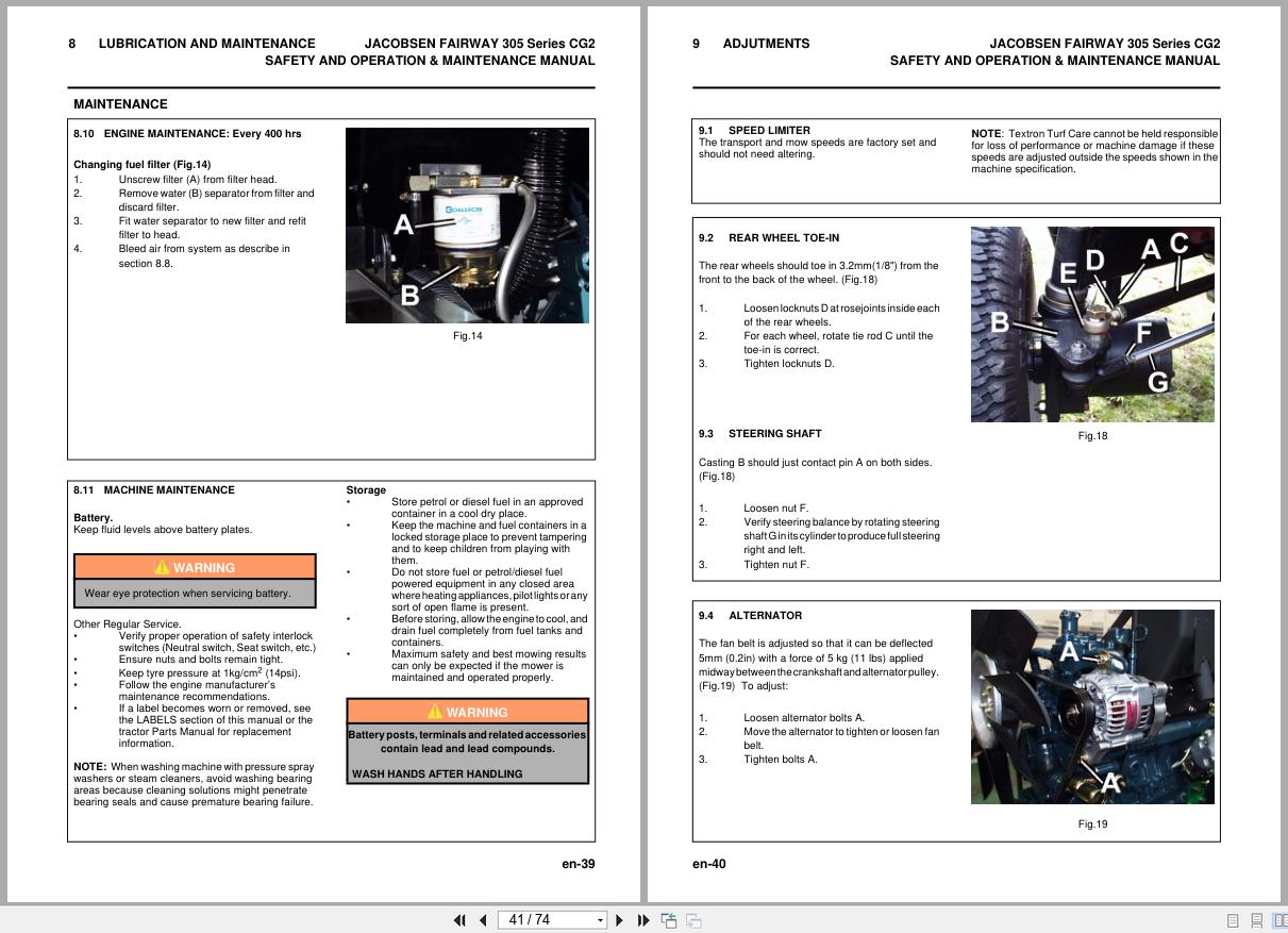 Jacobsen Mower Fairway 305 Safety Operation Manual 24493G GB R2 2010 (2)