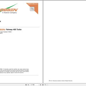 Jacobsen Mower Fairway 405 Parts Manual 24868G R0 2011 (1)