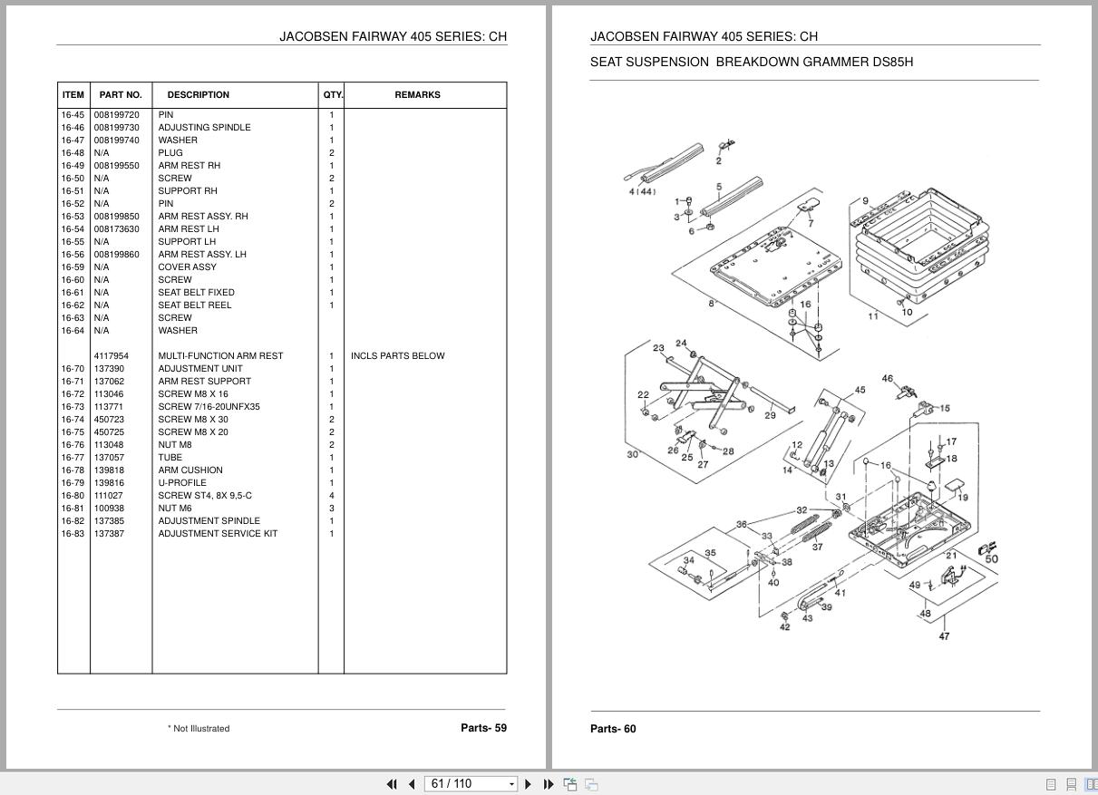 Jacobsen Mower Fairway 405 Parts Manual 24868G R0 2011 (2)