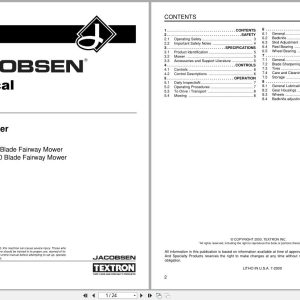 Jacobsen Mower Fairway Technical Manual 366296 2000 (1)