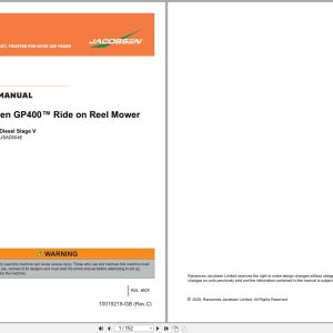 Jacobsen Mower GP400 Diesel Parts Manual 10019219-C-GB 2025 Jacobsen Mower Gp400 Diesel Parts Manual 10019219 C Gb 2025 (1)
