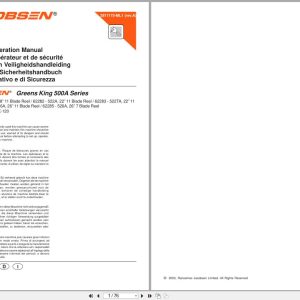 Jacobsen Mower Greens King 500 Series Safety Operation Manual 2811175-ML1 2003 Jacobsen Mower Greens King 500 Series Safety Operation Manual 2811175 Ml1 2003 (1)