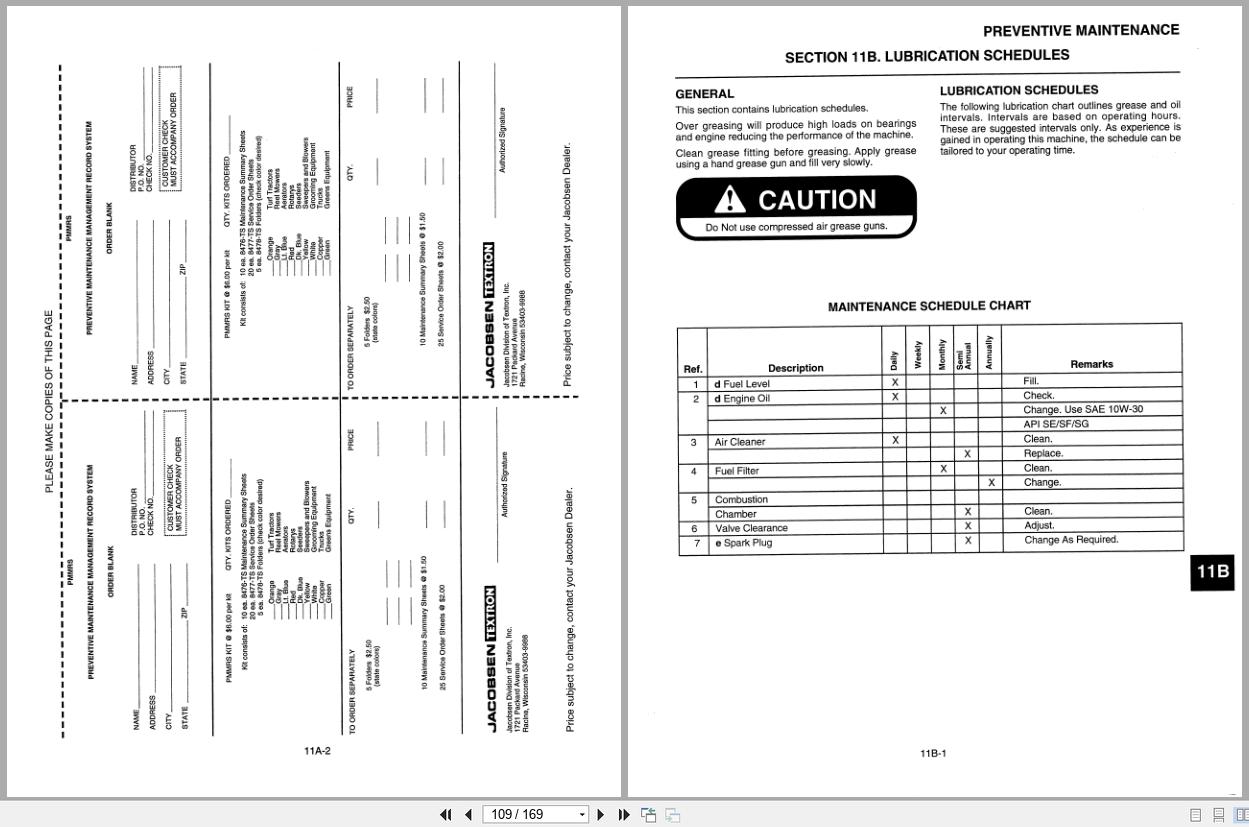 Jacobsen Mower Greens King 500 Series Service Repair Manual 4171651 1997 (2)
