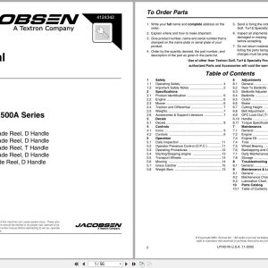 Jacobsen Mower Greens King 500 Series Technical Manual 4124342 2002 (1)