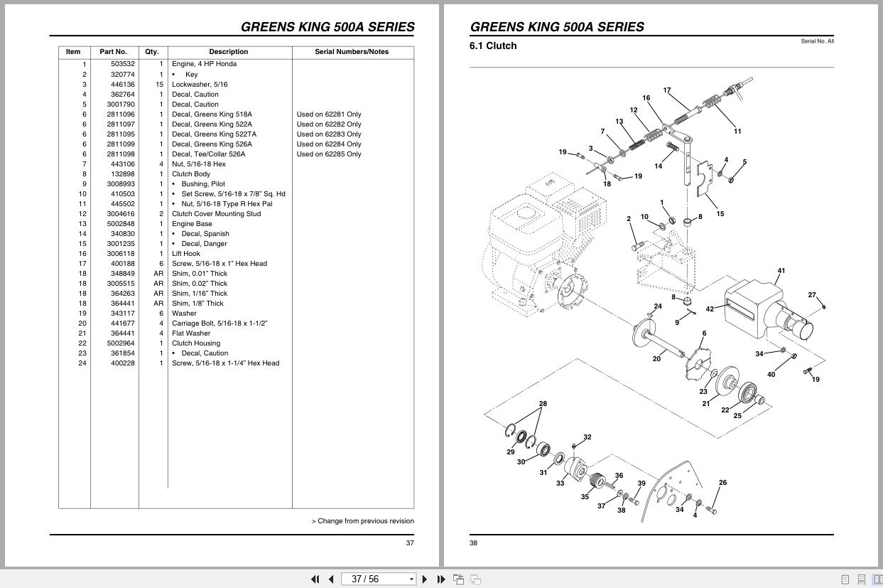 Jacobsen Mower Greens King 500 Series Technical Manual 4124342 2002 (3)