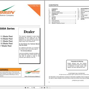 Jacobsen Mower Greens King 500A Series Dealer Manual 4131584 A 2013 (1)