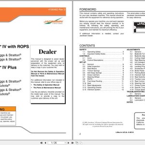 Jacobsen Mower Greens King IV Dealer Manual 4190462 D 2014 (1)