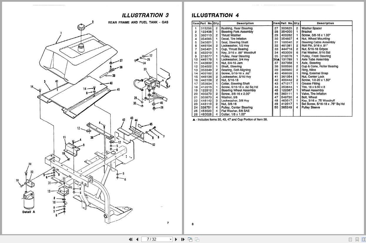 Jacobsen Mower Greens King IV Gas Parts Catalogue 3001352 1994 (2)