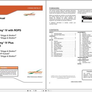 Jacobsen Mower Greens King IV Plus Dealer Manual 4190462 GB RE 2014 (1)
