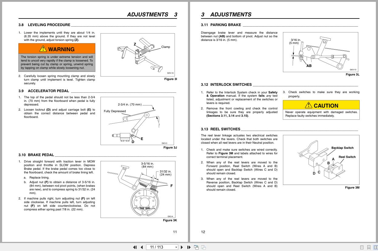 Jacobsen Mower Greens King IV Plus Parts Maintenance Manual 4187122 E 2012 (2)