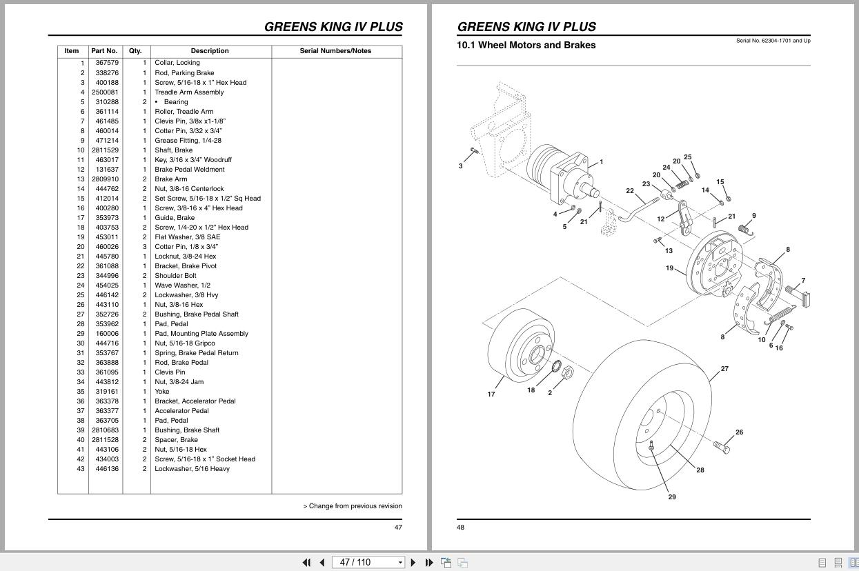 Jacobsen Mower Greens King IV Plus Parts Maintenance Manual 4212746 B 2012 (3)