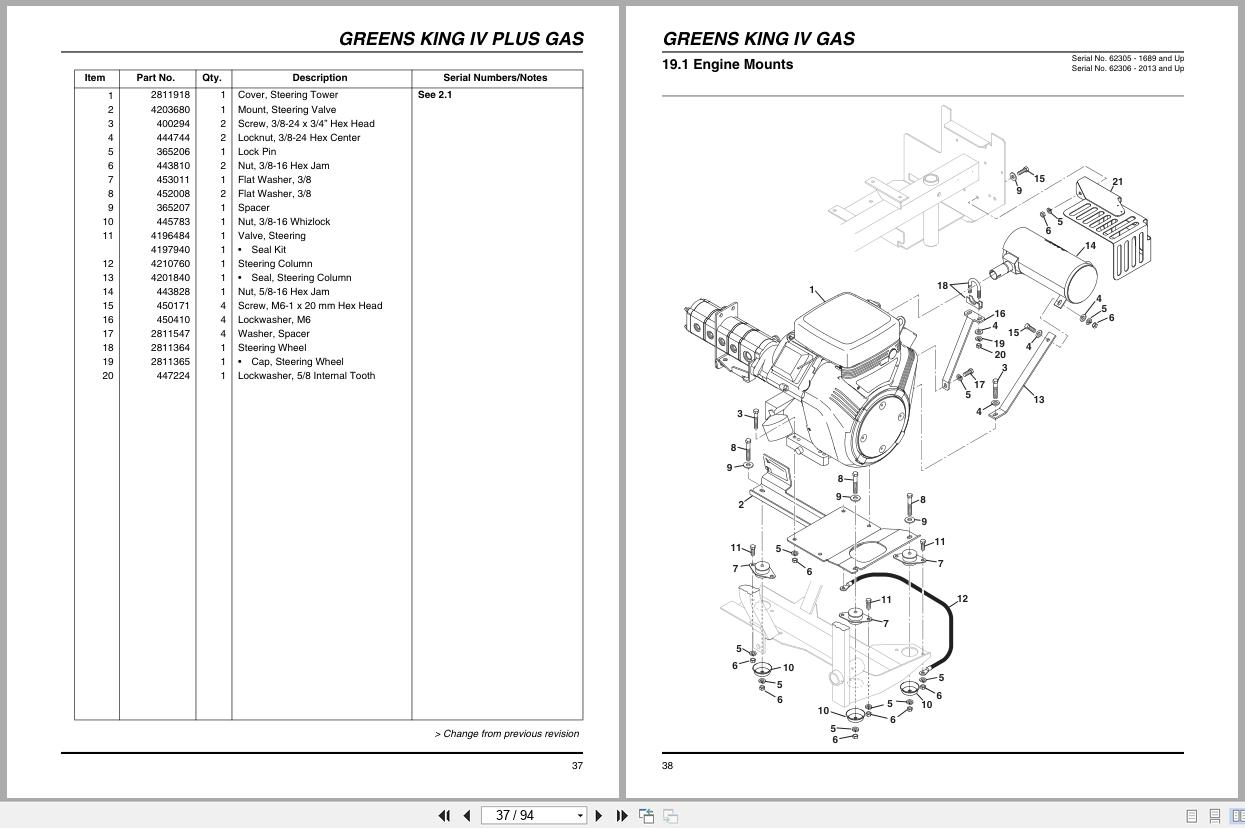 Jacobsen Mower Greens King IV Plus Parts Manual 4279831 B 2016 (2)