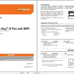 Jacobsen Mower Greens King IV Plus Parts Manual 4304388 D 2025 (1)