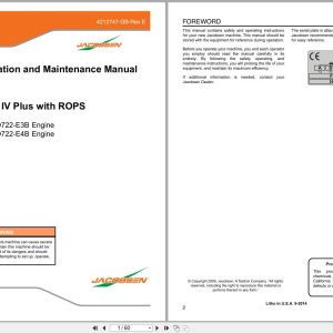 Jacobsen Mower Greens King IV Plus Safety Operation Maintenance Manual 4212747 GB E 2014 (1)