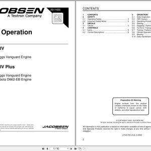 Jacobsen Mower Greens King IV Safety Operation Manual 2811456 2000 (1)