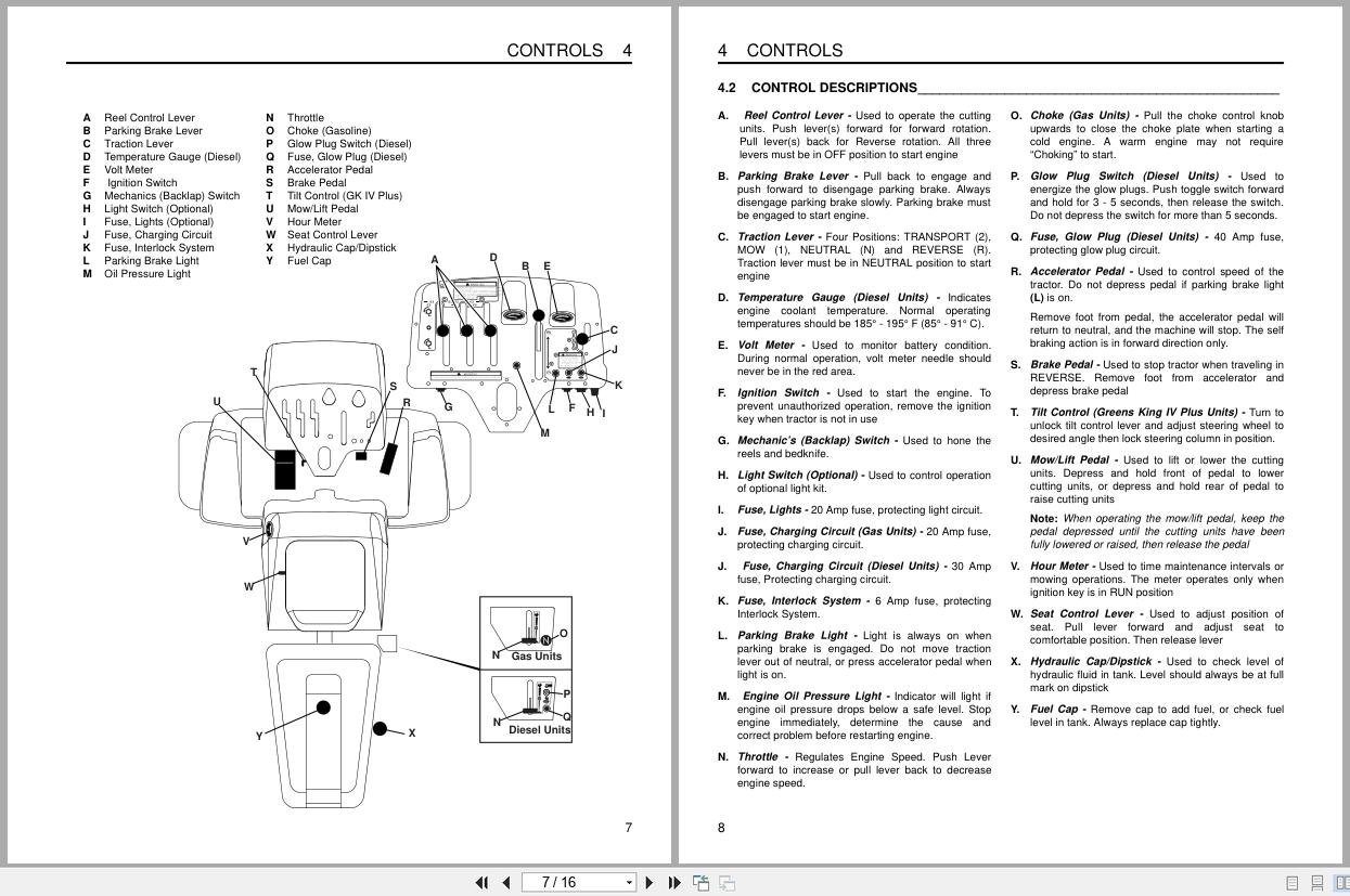 Jacobsen Mower Greens King IV Safety Operation Manual 2811456 2000 (2)