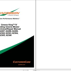 Jacobsen Mower Greens King IV Technical Repair Manual 4247530 2011 (1)