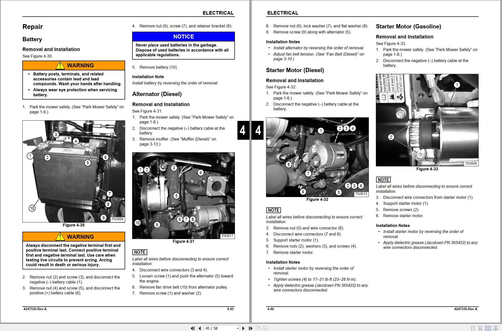 Jacobsen Mower Greens King IV Technical Repair Manual 4247530 2011 (2)