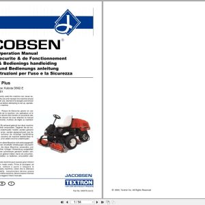 Jacobsen Mower Greens King V Plus Safety Operation Manual 24207GR0 2000 EN FR DE NL IT (1)