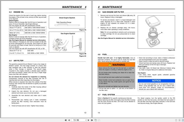 Jacobsen Mower Groom Master Ii Parts Maintenance Manual 4130278 2010 (2)