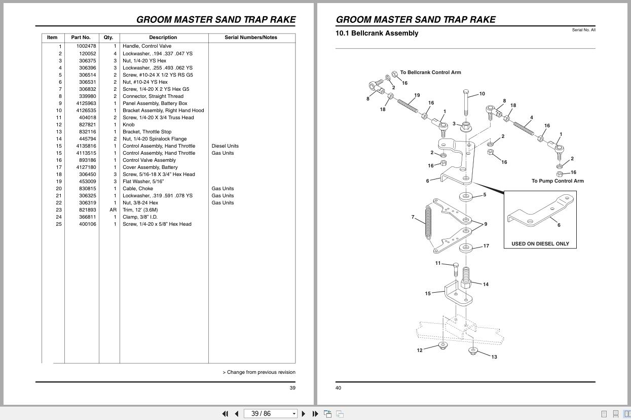 Jacobsen Mower Groom Master II Parts Maintenance Manual 4130278 2010 (3)