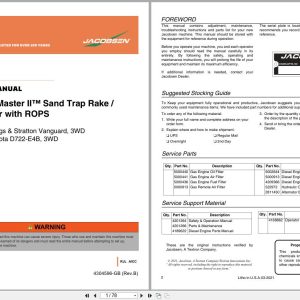 Jacobsen Mower Groom Master II Parts Manual 4304596 B 2021 (1)