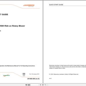 Jacobsen Mower HR500 Quick Start Owners Guide 25136G GB R0 2016 (1)