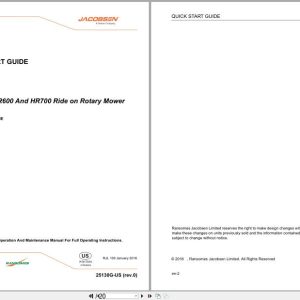Jacobsen Mower HR600 HR700 Quick Start Owners Guide 25130G US R0 2016 (1)