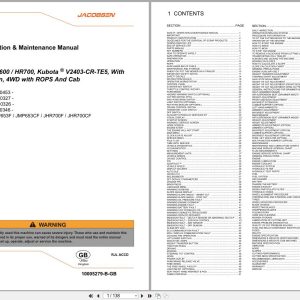 Jacobsen Mower HR600 HR700 Safety Operation Maintenance Manual 10005279 B GB (1)