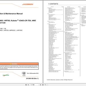 Jacobsen Mower HR600 HR700 Safety Operation Maintenance Manual 25129G GB R1 2018 (1)