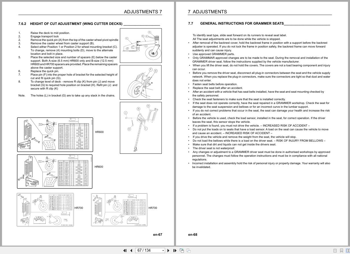 Jacobsen Mower HR600 HR700 Safety Operation Maintenance Manual 25129G GB R1 2018 (2)