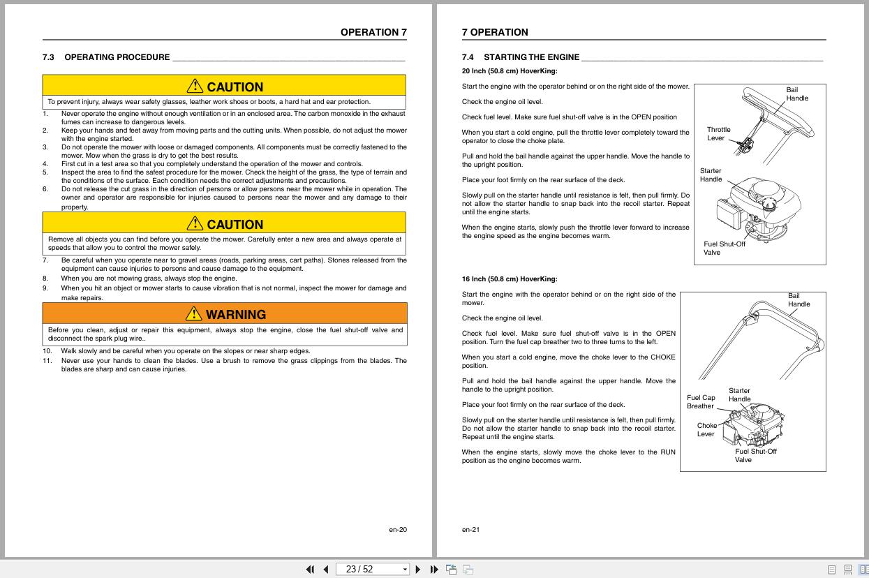 Jacobsen Mower HoverKing 32251 to 32261 Technical Manual 4325163 B 2015 (2)