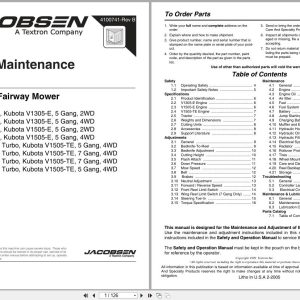Jacobsen Mower LF 3400 3800 4675 4677 Parts Maintenance Manual 4100741 B 2005 (1)