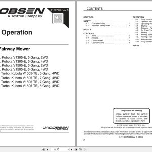 Jacobsen Mower LF 3400 3800 4675 4677 Safety Operation Manual 4100740 A 2003 (1)