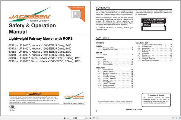 Jacobsen Mower Lf 3400 Lf 3800 Safety Operation Manual 4179105 Ra Gb 2008 (1)